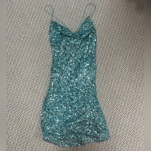 Teal sequin dress from Windsor